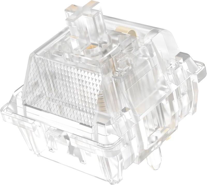 DUROCK Ice King Tactile Switches, 68g Progressive Spring Transparent Clear RGB Switch, 5 Pins Lubed T1 Tactile Mechanical Keyboard Switches (110pcs) - Image 2